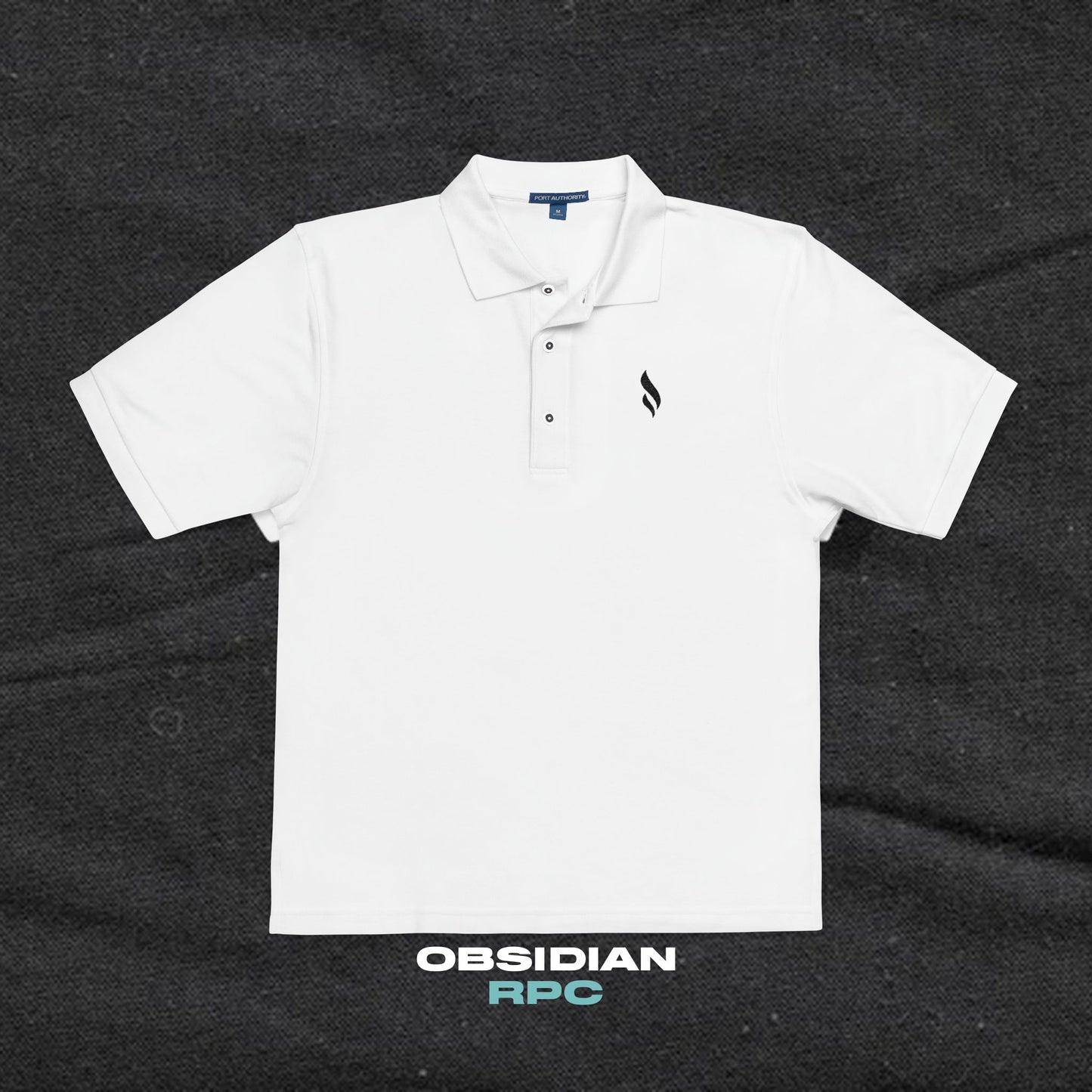 Obsidian Unisex Embroidered Polo Shirt r