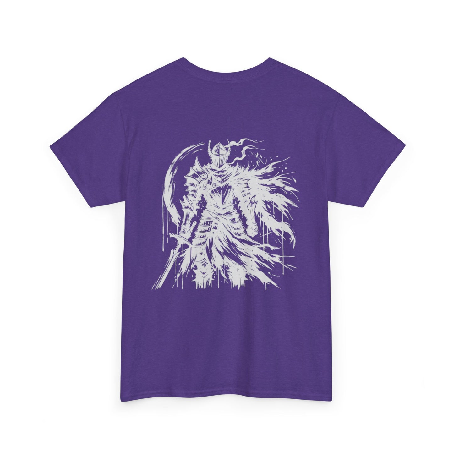 Obsidian Warrior Graphic Unisex Heavy Cotton Tee - Bold Streetwear for Gamers