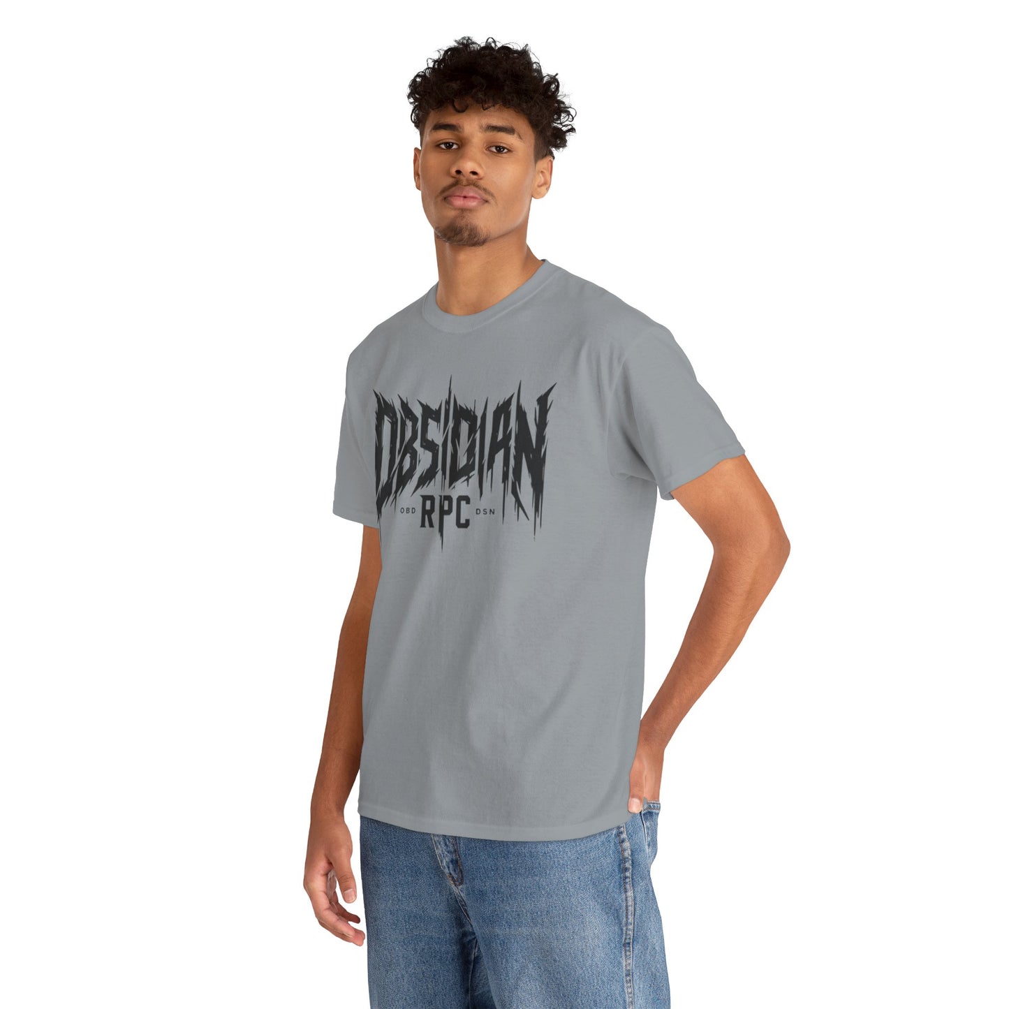 Obsidian Warrior Graphic Unisex Heavy Cotton Tee - Bold Streetwear for Gamers