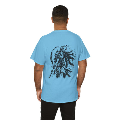 Obsidian Warrior Graphic Unisex Heavy Cotton Tee - Bold Streetwear for Gamers