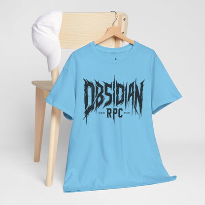 Obsidian Warrior Graphic Unisex Heavy Cotton Tee - Bold Streetwear for Gamers