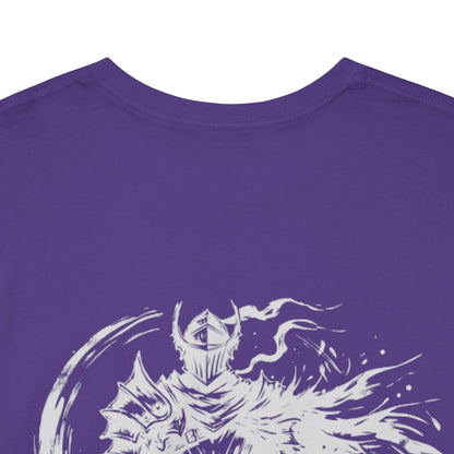 Obsidian Warrior Graphic Unisex Heavy Cotton Tee - Bold Streetwear for Gamers