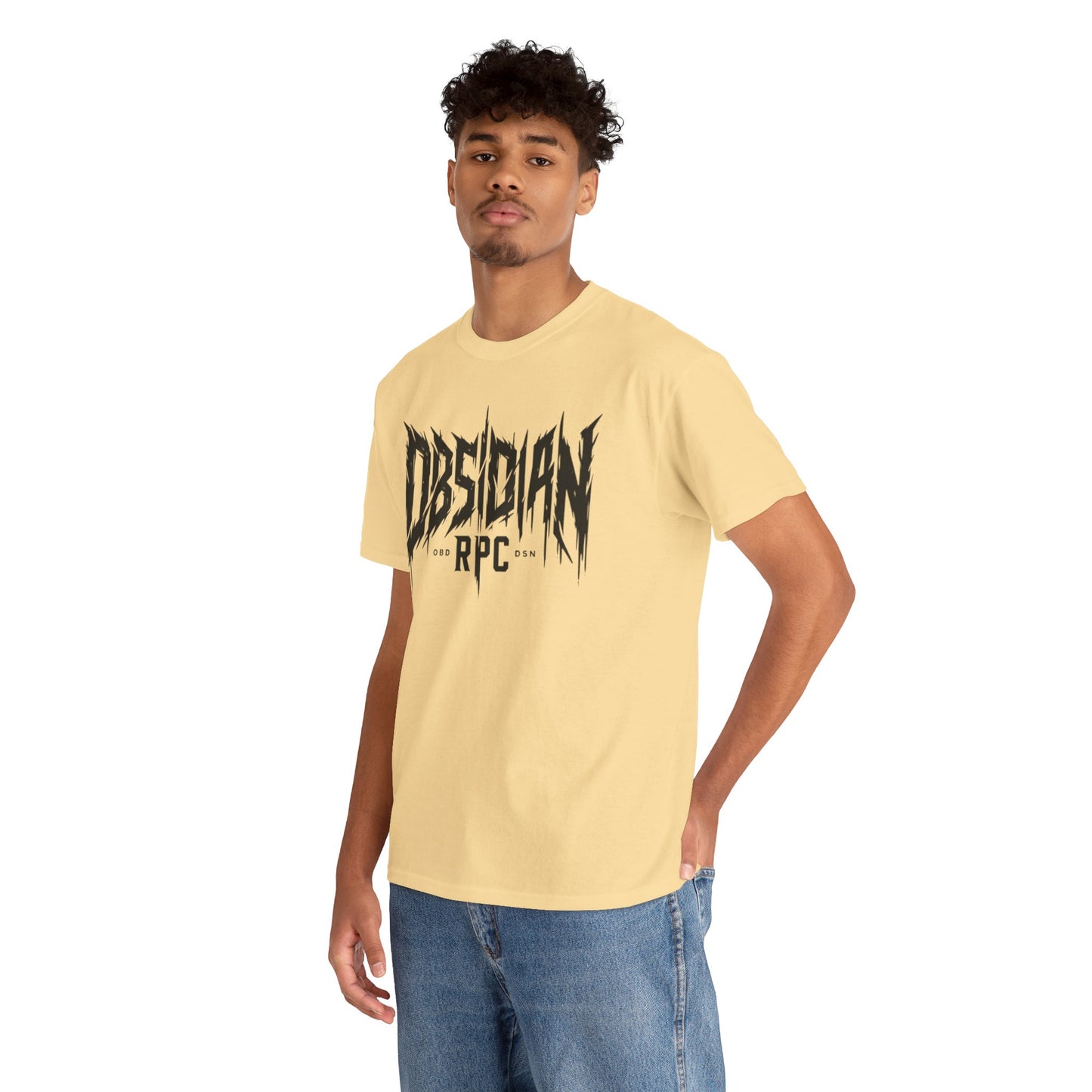 Obsidian Warrior Graphic Unisex Heavy Cotton Tee - Bold Streetwear for Gamers