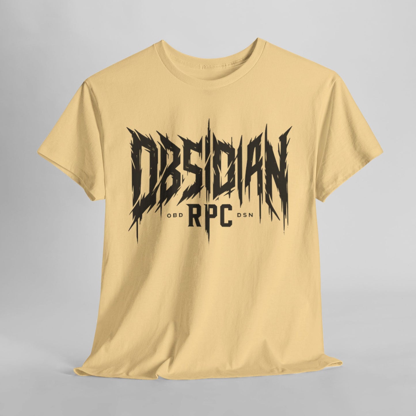 Obsidian Warrior Graphic Unisex Heavy Cotton Tee - Bold Streetwear for Gamers