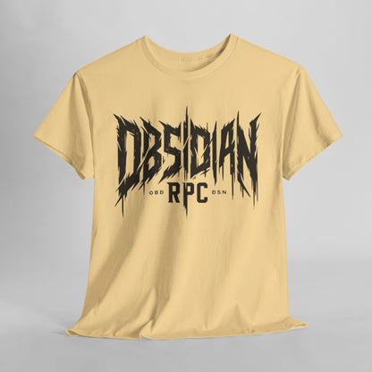 Obsidian Warrior Graphic Unisex Heavy Cotton Tee - Bold Streetwear for Gamers