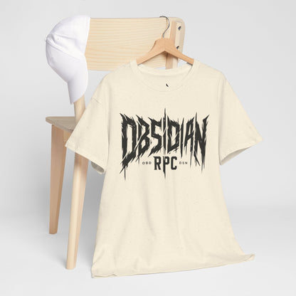 Obsidian Warrior Graphic Unisex Heavy Cotton Tee - Bold Streetwear for Gamers