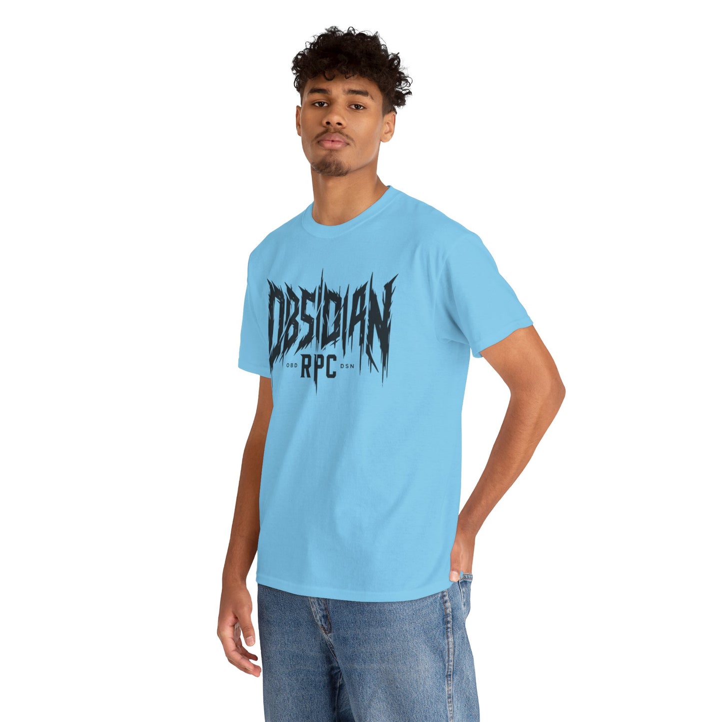 Obsidian Warrior Graphic Unisex Heavy Cotton Tee - Bold Streetwear for Gamers