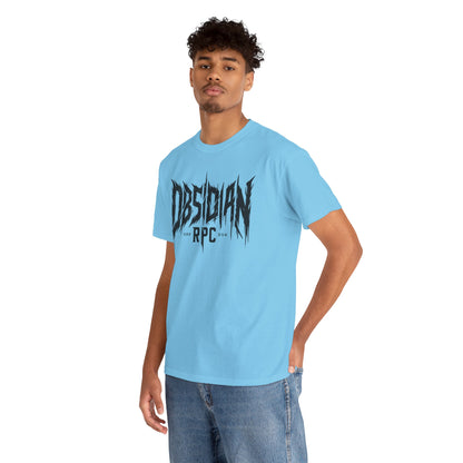 Obsidian Warrior Graphic Unisex Heavy Cotton Tee - Bold Streetwear for Gamers