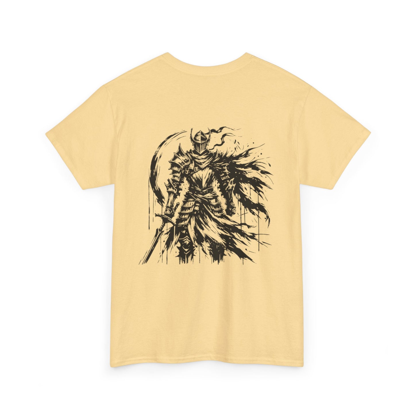 Obsidian Warrior Graphic Unisex Heavy Cotton Tee - Bold Streetwear for Gamers