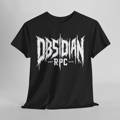 Obsidian Warrior Graphic Unisex Heavy Cotton Tee - Bold Streetwear for Gamers