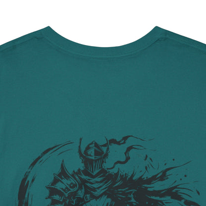Obsidian Warrior Graphic Unisex Heavy Cotton Tee - Bold Streetwear for Gamers
