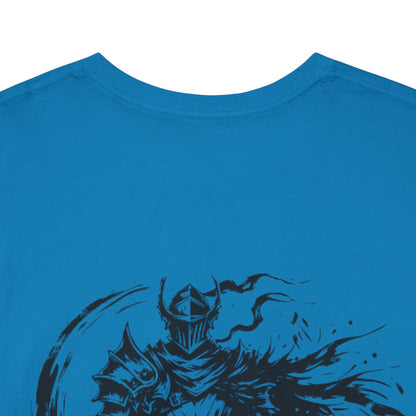 Obsidian Warrior Graphic Unisex Heavy Cotton Tee - Bold Streetwear for Gamers
