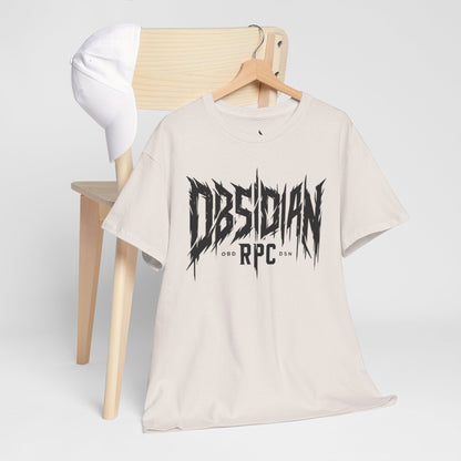 Obsidian Warrior Graphic Unisex Heavy Cotton Tee - Bold Streetwear for Gamers