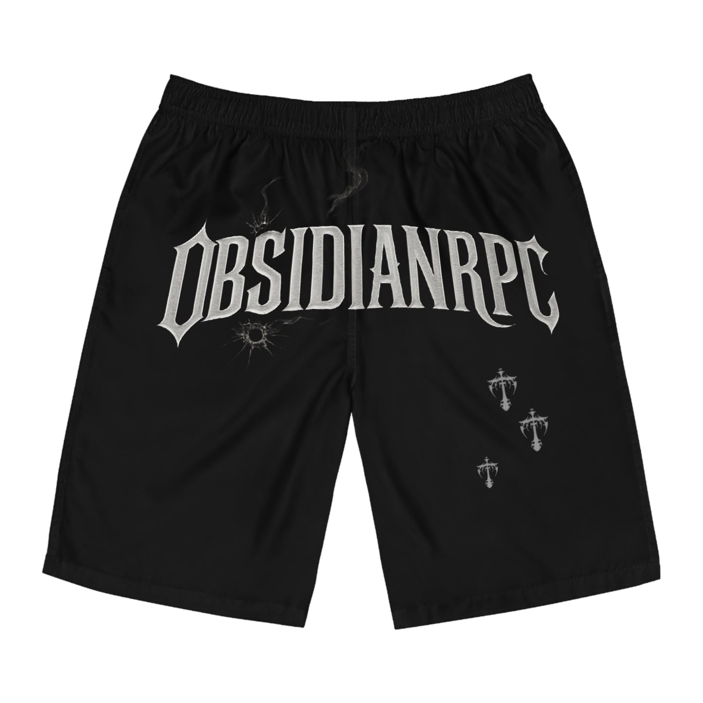 Men's Board Shorts - Obsidian RPC Design for Summer Fun