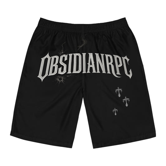 Men's Board Shorts - Obsidian RPC Design for Summer Fun
