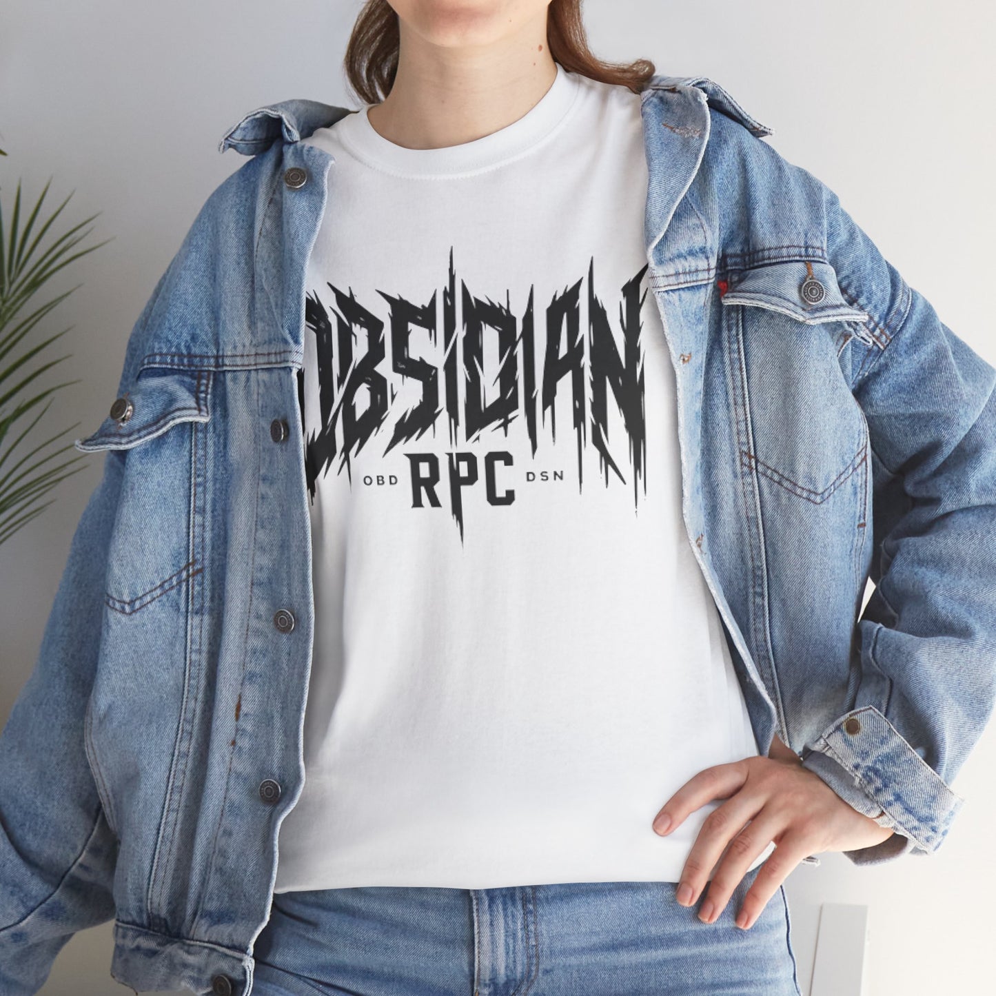Obsidian Warrior Graphic Unisex Heavy Cotton Tee - Bold Streetwear for Gamers
