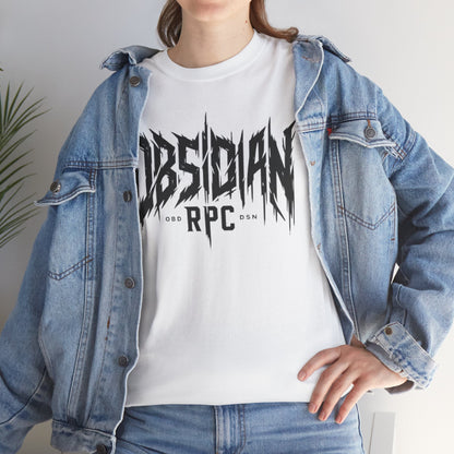 Obsidian Warrior Graphic Unisex Heavy Cotton Tee - Bold Streetwear for Gamers