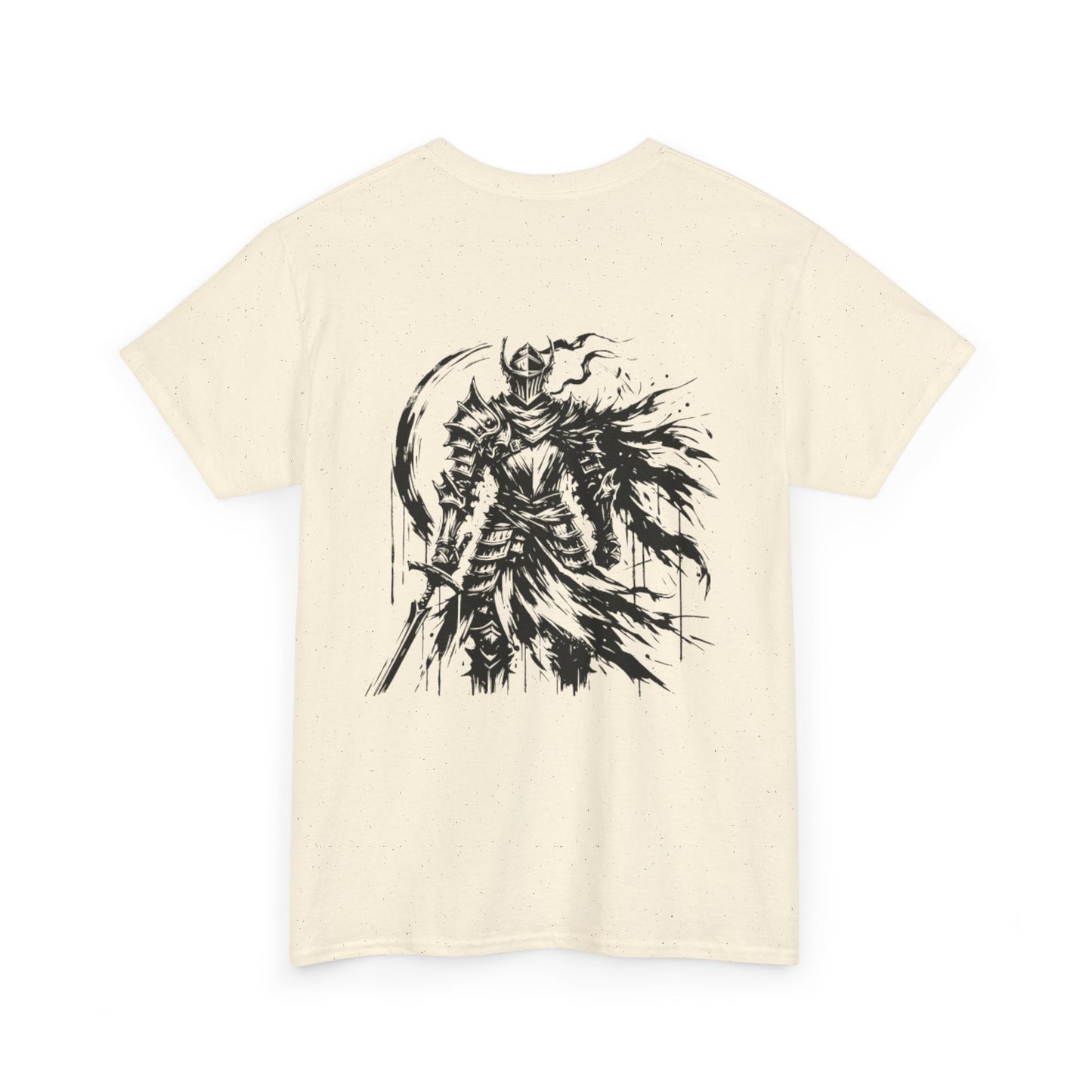 Obsidian Warrior Graphic Unisex Heavy Cotton Tee - Bold Streetwear for Gamers