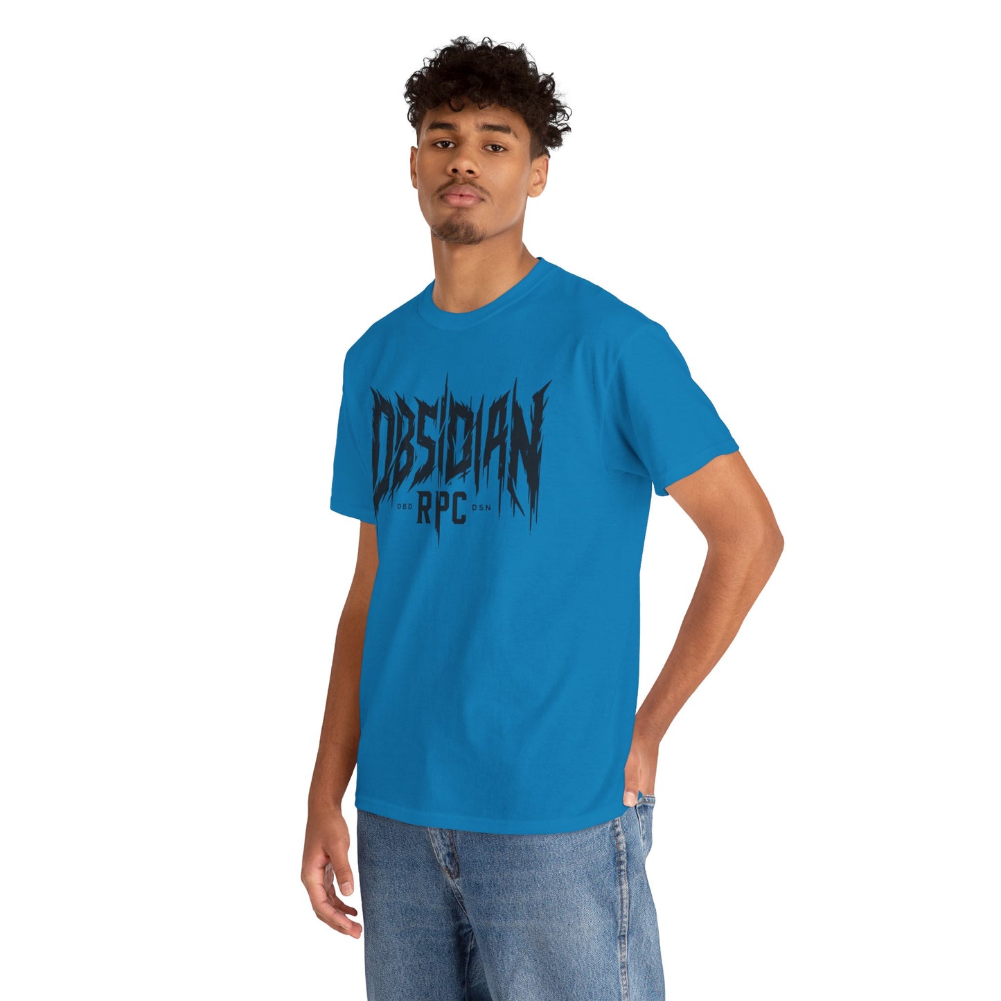 Obsidian Warrior Graphic Unisex Heavy Cotton Tee - Bold Streetwear for Gamers