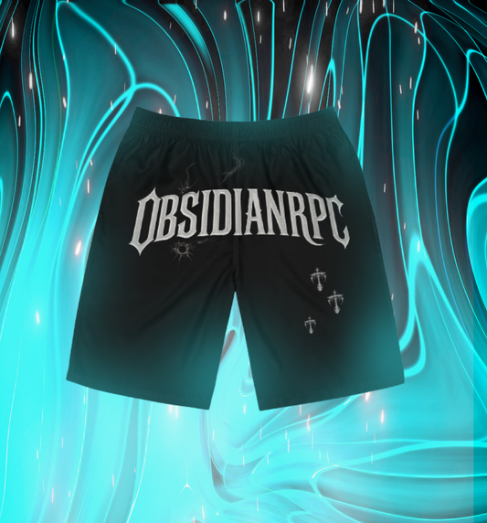 Men's Board Shorts - Obsidian RPC Design for Summer Fun