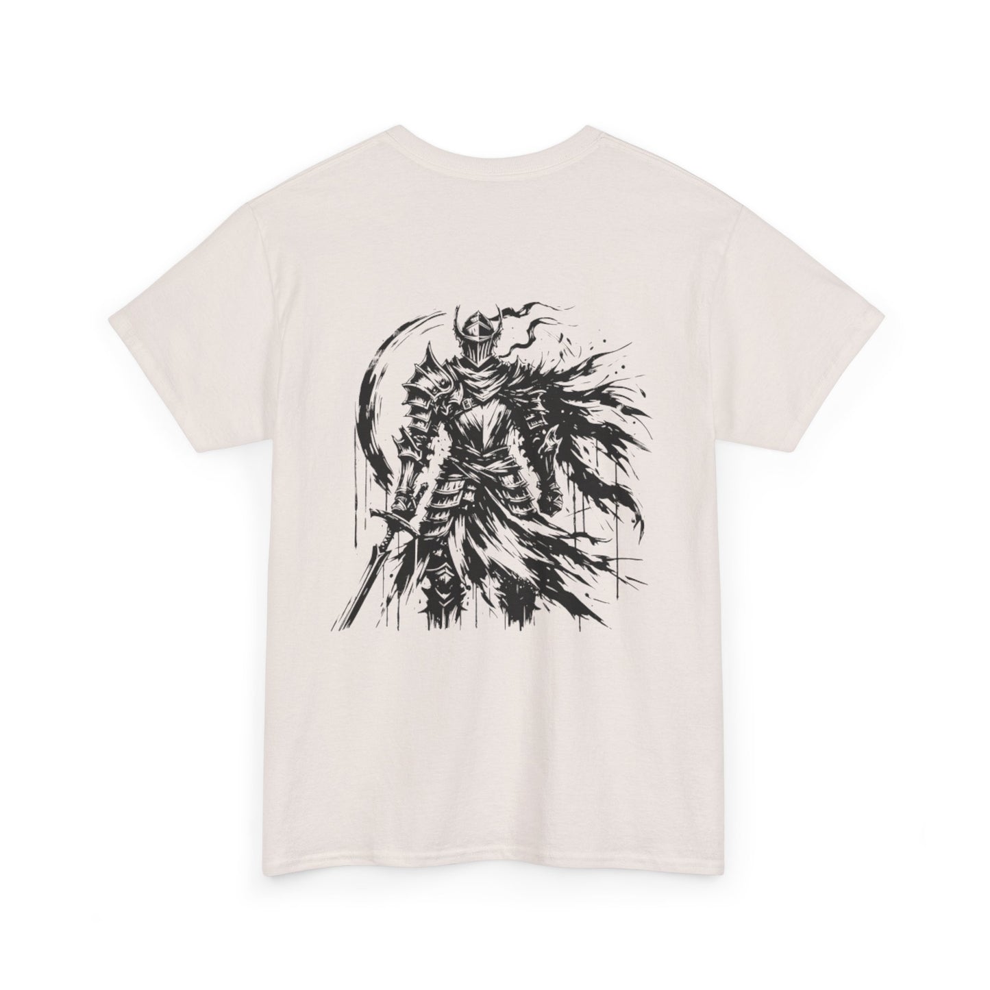 Obsidian Warrior Graphic Unisex Heavy Cotton Tee - Bold Streetwear for Gamers