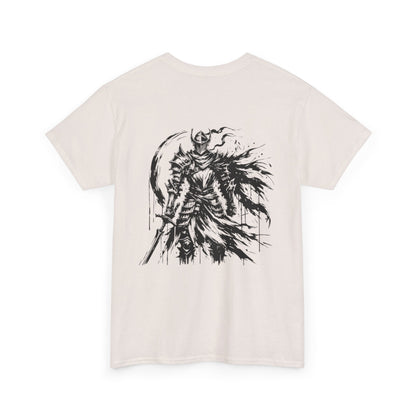 Obsidian Warrior Graphic Unisex Heavy Cotton Tee - Bold Streetwear for Gamers