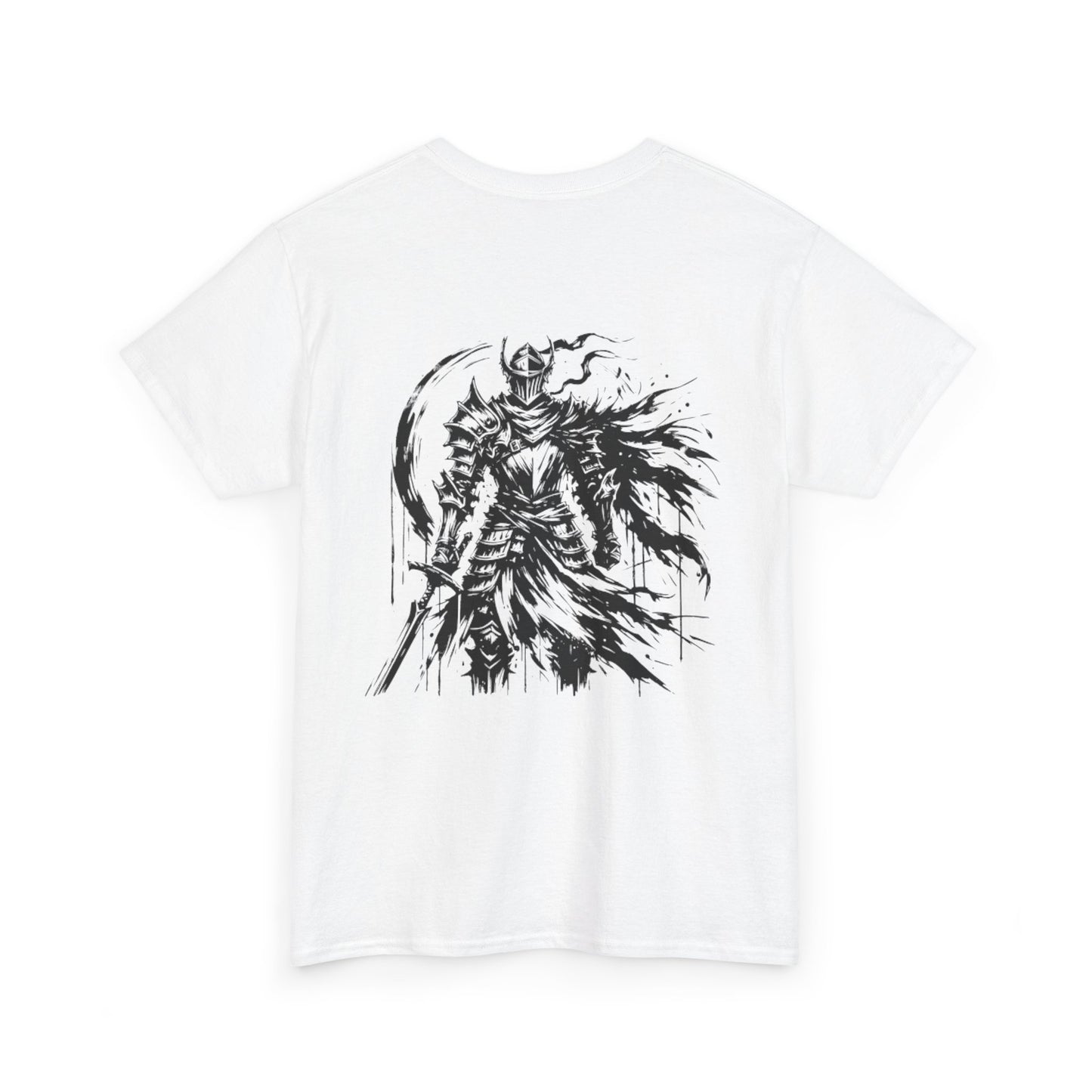 Obsidian Warrior Graphic Unisex Heavy Cotton Tee - Bold Streetwear for Gamers