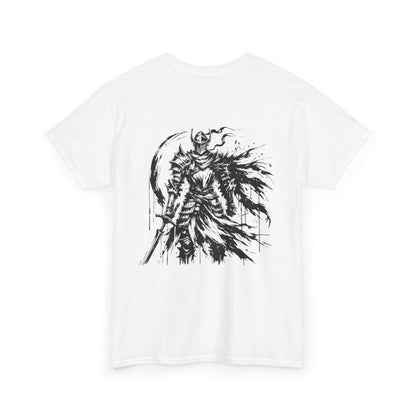 Obsidian Warrior Graphic Unisex Heavy Cotton Tee - Bold Streetwear for Gamers