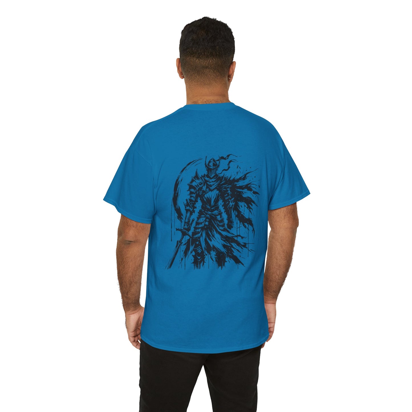 Obsidian Warrior Graphic Unisex Heavy Cotton Tee - Bold Streetwear for Gamers