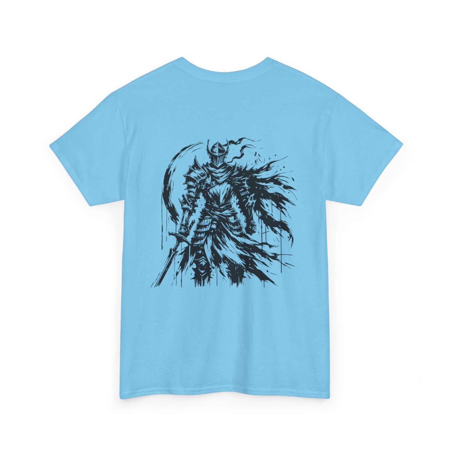 Obsidian Warrior Graphic Unisex Heavy Cotton Tee - Bold Streetwear for Gamers