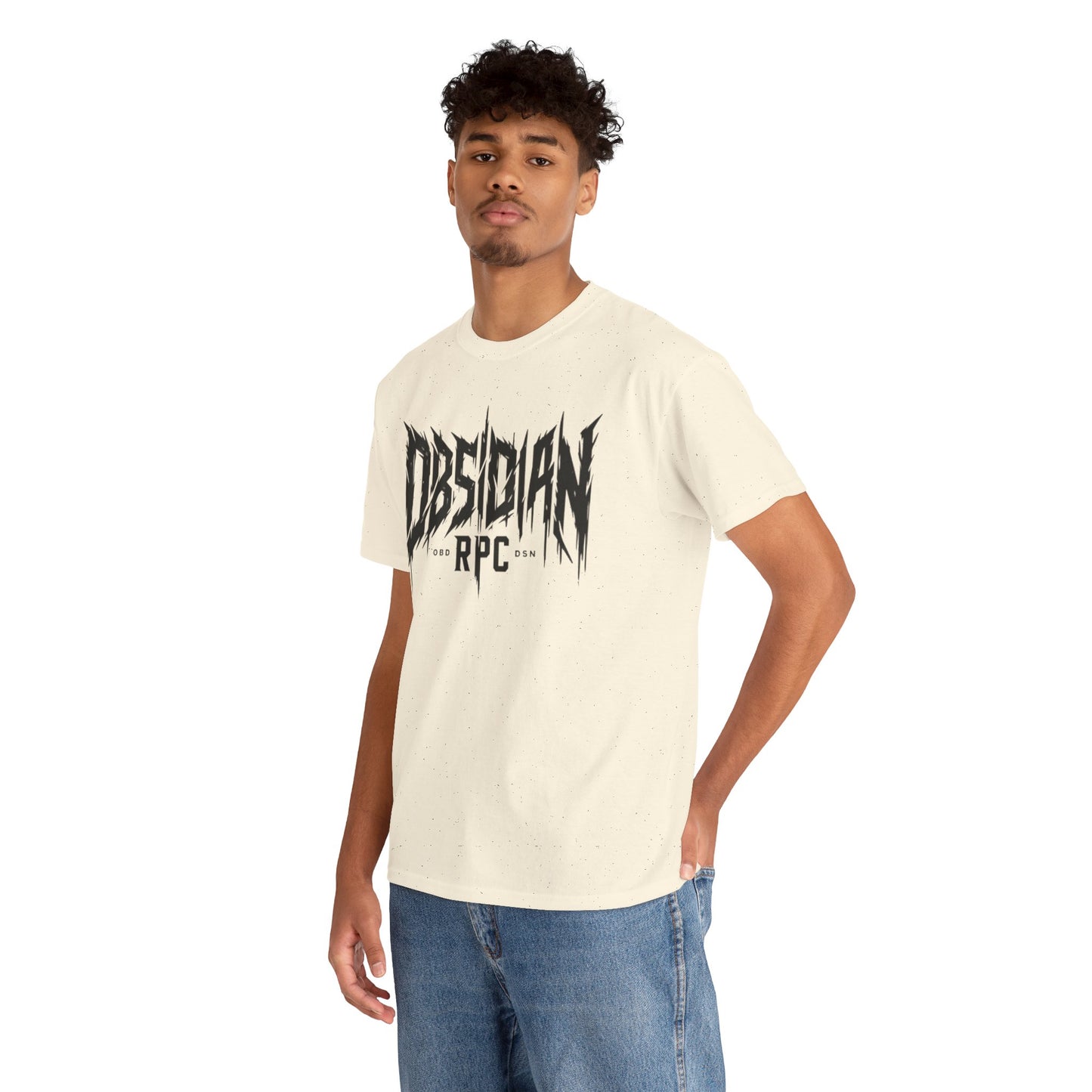 Obsidian Warrior Graphic Unisex Heavy Cotton Tee - Bold Streetwear for Gamers