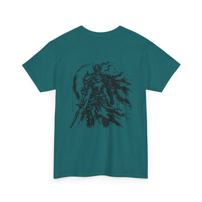 Obsidian Warrior Graphic Unisex Heavy Cotton Tee - Bold Streetwear for Gamers