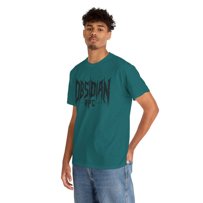 Obsidian Warrior Graphic Unisex Heavy Cotton Tee - Bold Streetwear for Gamers