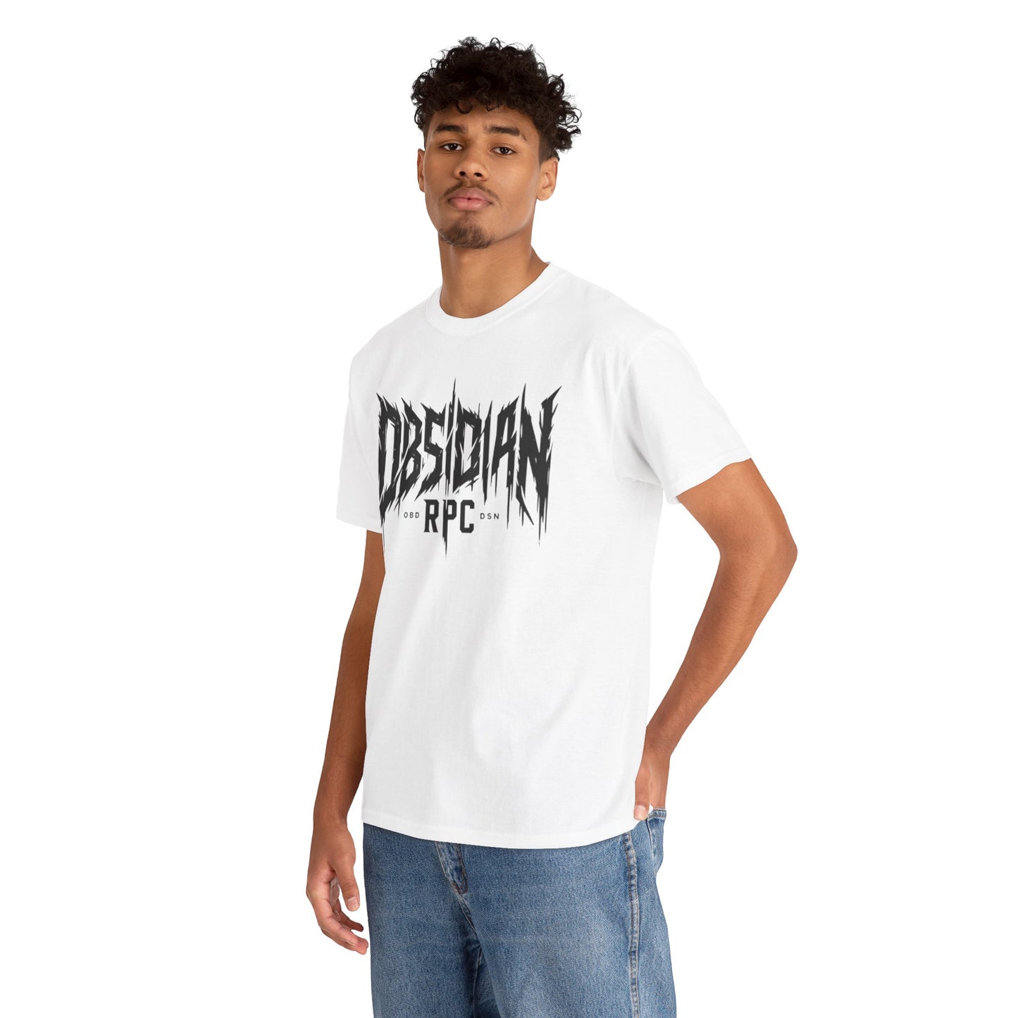 Obsidian Warrior Graphic Unisex Heavy Cotton Tee - Bold Streetwear for Gamers