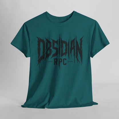 Obsidian Warrior Graphic Unisex Heavy Cotton Tee - Bold Streetwear for Gamers