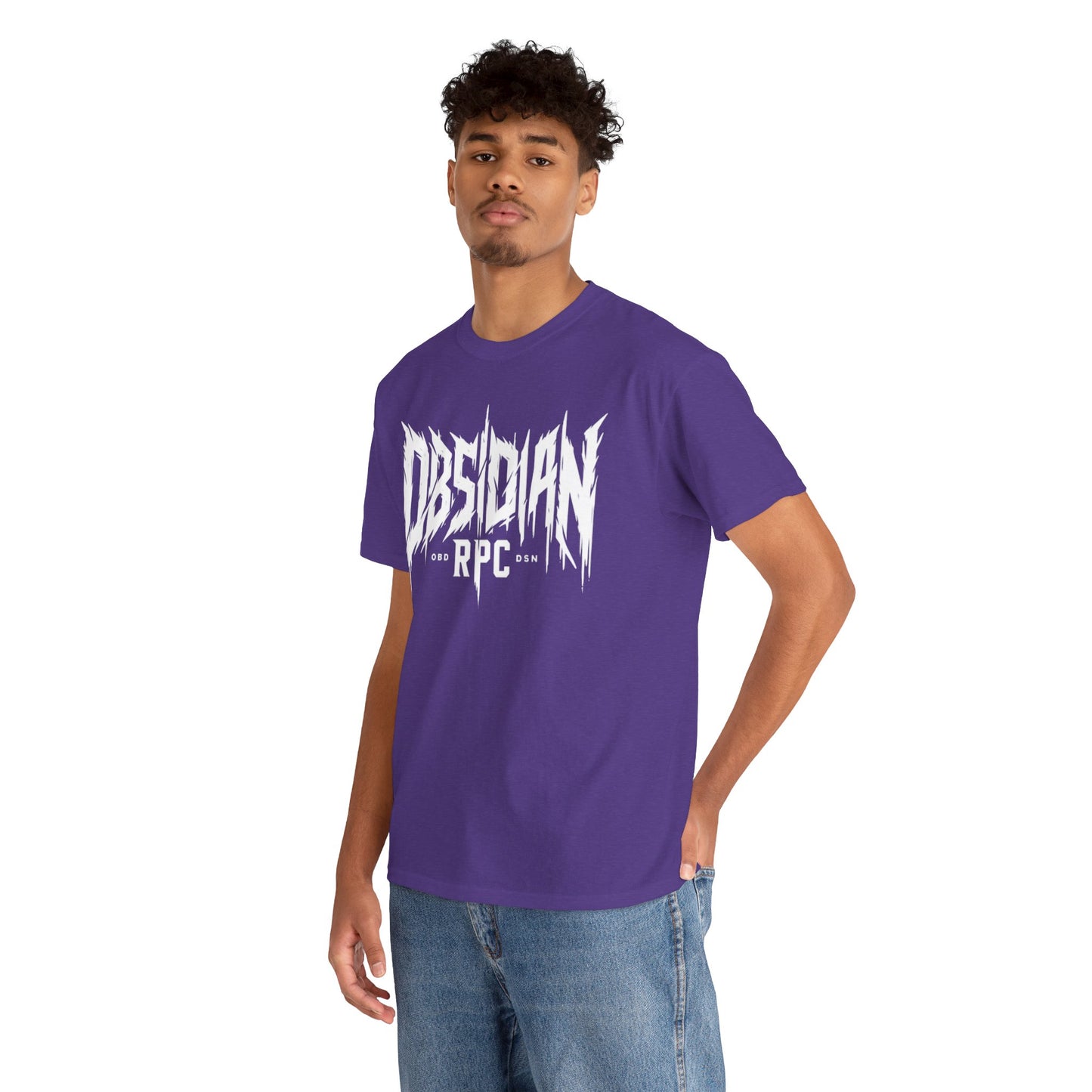 Obsidian Warrior Graphic Unisex Heavy Cotton Tee - Bold Streetwear for Gamers