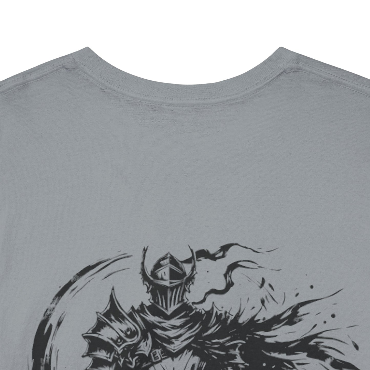 Obsidian Warrior Graphic Unisex Heavy Cotton Tee - Bold Streetwear for Gamers