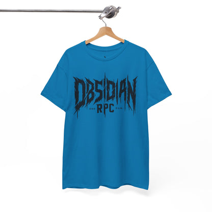 Obsidian Warrior Graphic Unisex Heavy Cotton Tee - Bold Streetwear for Gamers